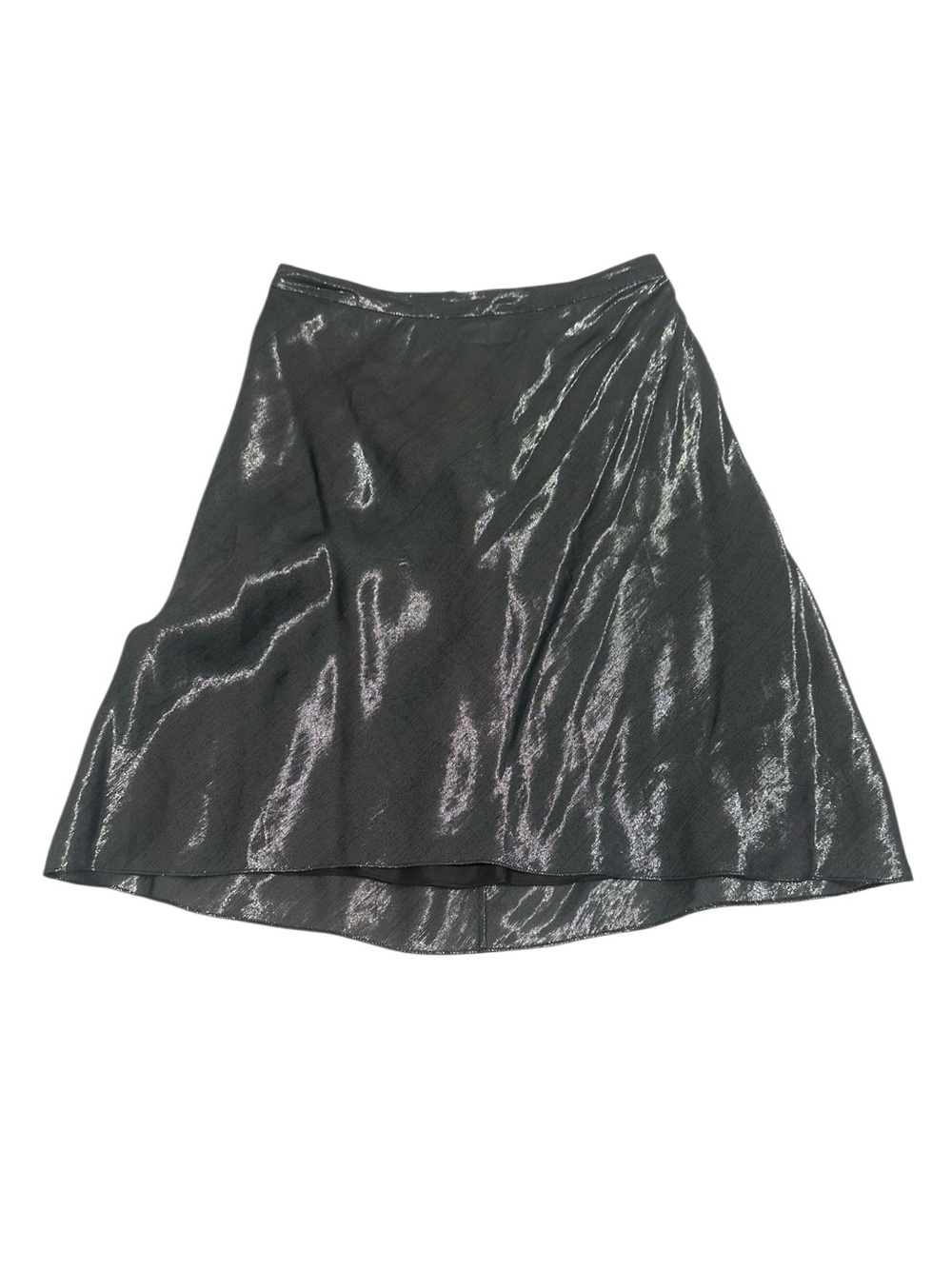 Banana Republic Silk Shimmery Black A-Line Skirt